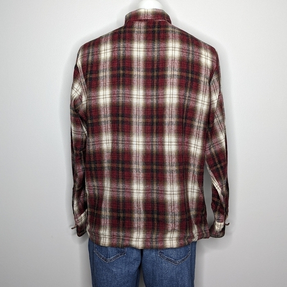 Vintage Wool O The West red white plaid button up L - Picture 3 of 6